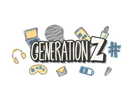 Generation Z Poster. Vector Concept Illustration. Stock Vector - Illustration of concept ...