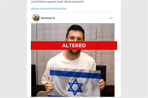 Fact Check: Messi photo altered to show him holding Israeli flag | Reuters