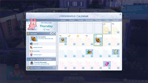 Calendar Overview - Sims 4 Seasons Guide