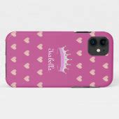 Princess Tiara Crown & Pink Hearts on Rose Gold Case-Mate iPhone Case ...