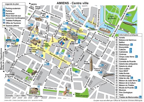 Amiens City Centre map - Ontheworldmap.com