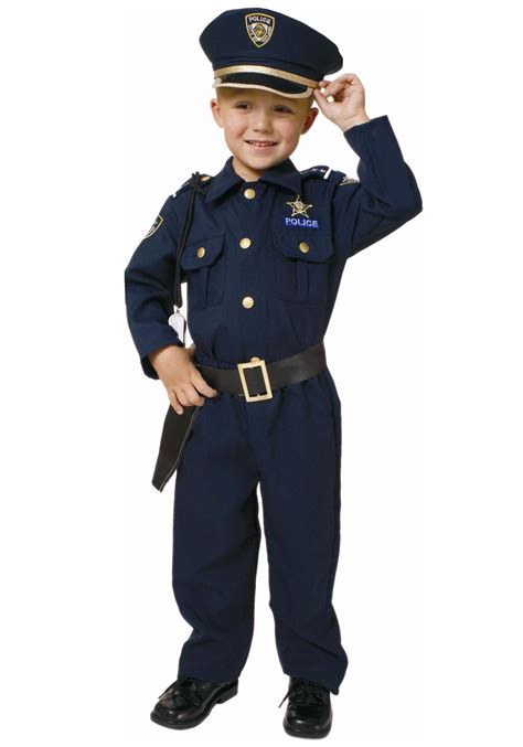 Kids Deluxe Police Uniform Costume - Child Cop or Police Officer Costume