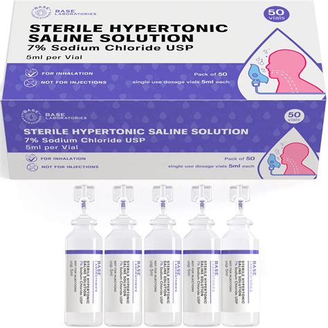 Base Labs 7% Hypertonic Saline Solution for Nebulizer Machine | Sterile ...