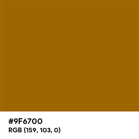 Deep Bronze color hex code is #9F6700