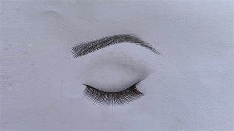 How to draw a closed eye - YouTube