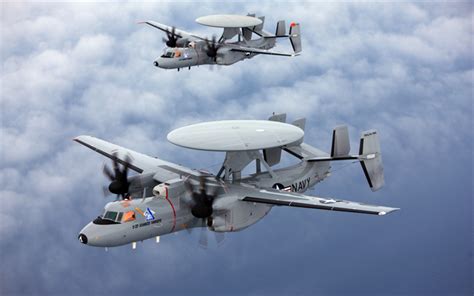 Download wallpapers Grumman E-2 Hawkeye, American carrier-based ...