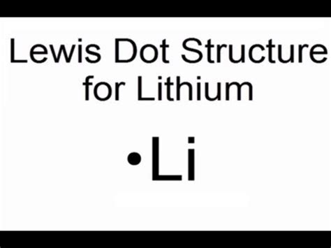 Lewis Dot Structure for Lithium (Li) - YouTube