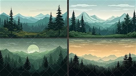 BACKGROUND - Vector Forest 2 in 2D Assets - UE Marketplace