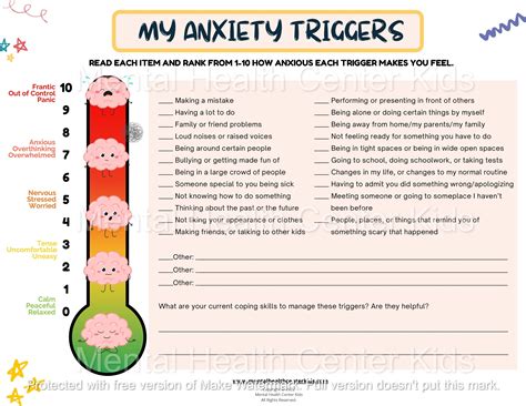 Printable Anxiety Worksheets PDF | Effective Tools for Managing Anxiety