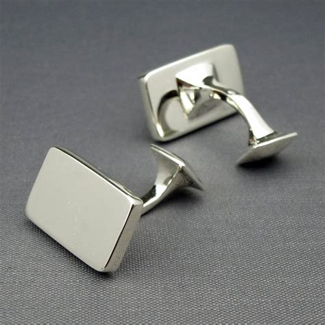 solid silver cufflinks - perfect for engraving by hersey silversmiths | notonthehighstreet.com