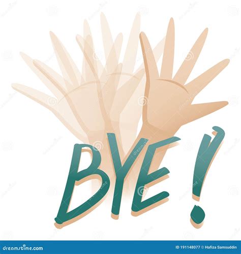 Hand Showing Bye Gesture. Vector Illustration Decorative Design Stock ...