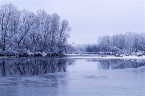 Winter River Free Stock Photo - Public Domain Pictures