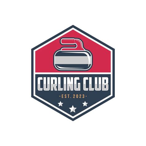 Premium Vector | Curling game logo vector illustration logo for curling ...