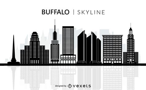 Buffalo Skyline Silhouette Vector Download