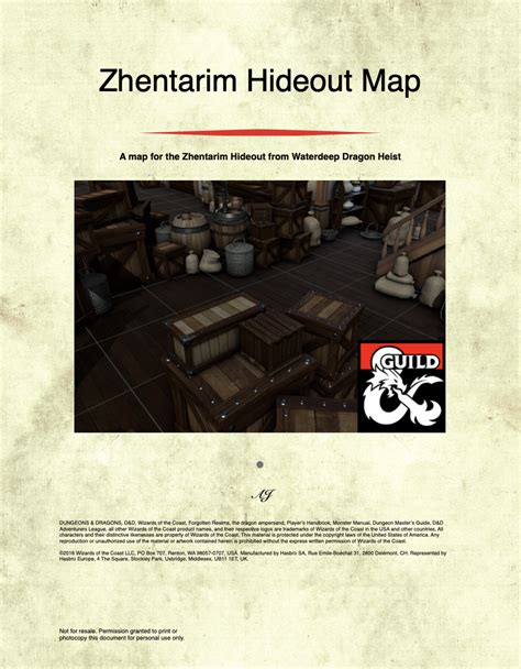 Zhentarim Hideout Map from Waterdeep Dragon Heist - Dungeon Masters Guild | Dungeon Masters Guild