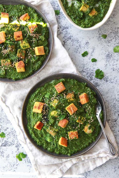 vegan saag palak paneer chickpea tofu-8 copy - Zen and Zaatar