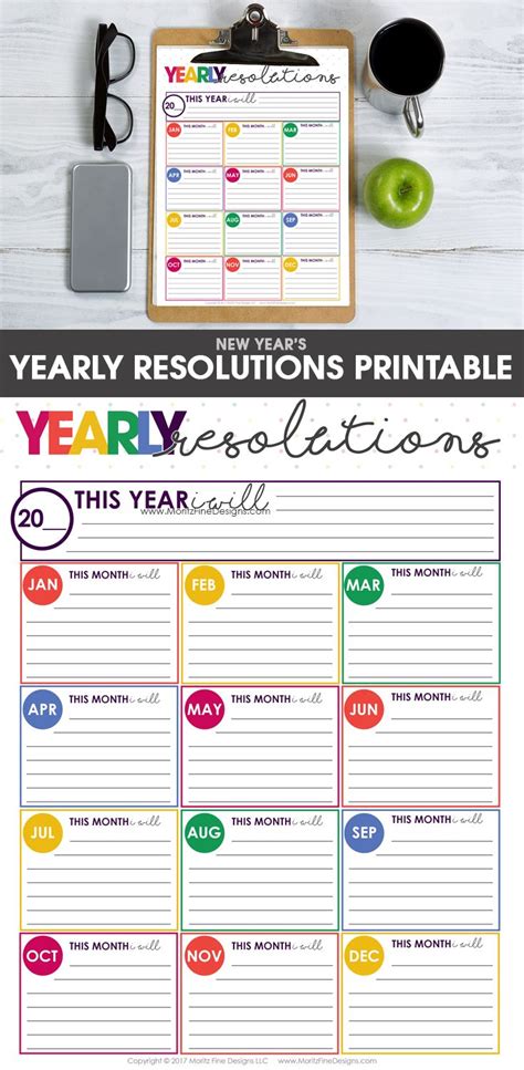 New Year's resolutions | New Year's Goals | New Years goal planning | goal planning worksheet ...