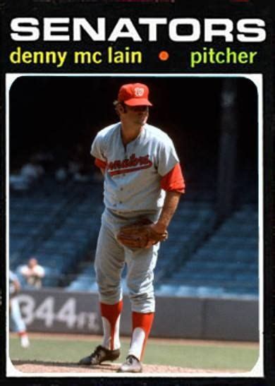 Denny McLain - Washington Senators | Baseball cards, Detroit sports, Sports cards