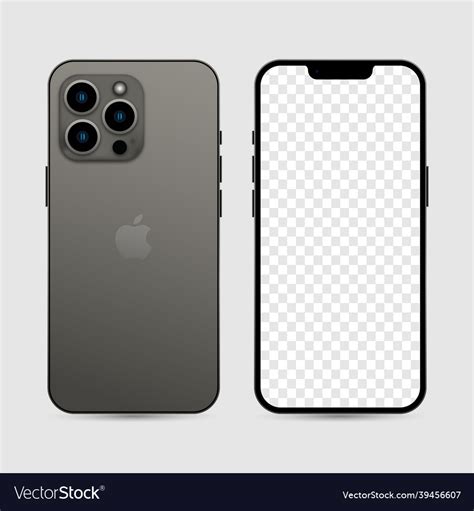 New iphone 13 pro graphite color Royalty Free Vector Image