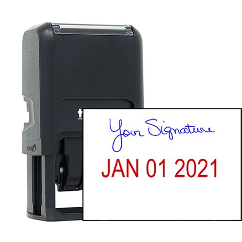 Self-inking Signature Stamps with Date | Simply Stamps