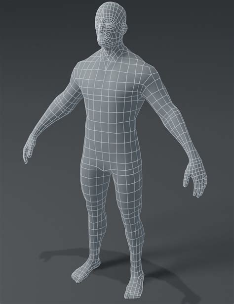 ArtStation - Human Body Base Mesh 10 3D Models Pack | Game Assets