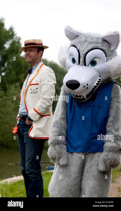 Oxford May Eights, Wolfson College mascot and coach, Oxford, UK Stock Photo - Alamy