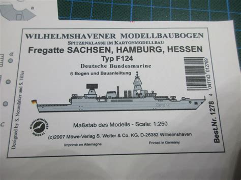 Fregatte Typ 124 F221 Hessen WHV 1:250 - Construction Reports ...