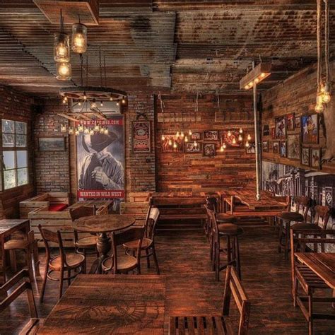 Cowboy Pub | Saloon decor, Rustic coffee shop, Coffee shop decor