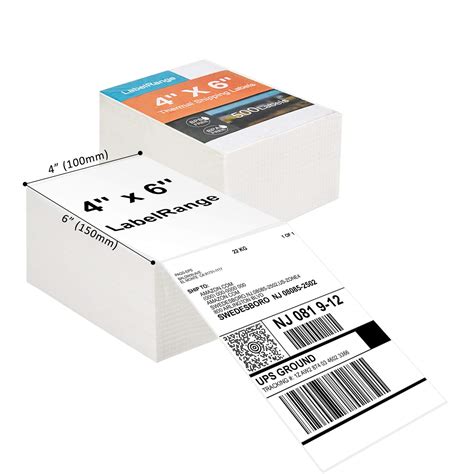 Buy LabelRange 4''X6'' Direct Thermal Shipping Labels (1000 4x6 Fan ...