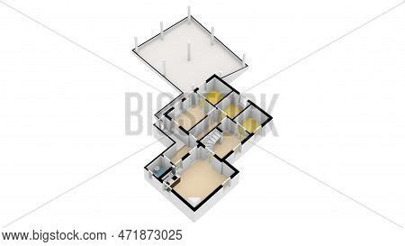 3d Floor Plan. Plan. Image & Photo (Free Trial) | Bigstock