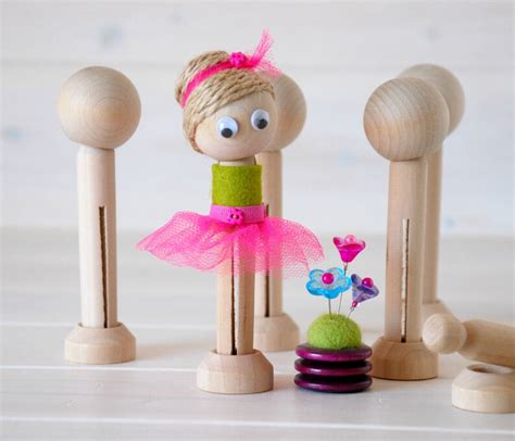 DIY Clothespin Doll 10 Wooden Dolls Wooden Clothespins | Etsy