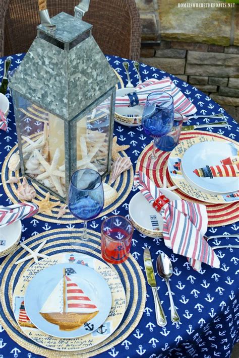 Lakeside Nautical Table and National Lighthouse Day | Nautical table, Summer tablescapes ...