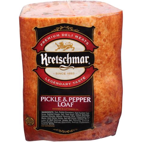 Pickle & Pimento Loaf, 4.13 Pound Loaves, 2 Loaves per Case - Smithfield Culinary