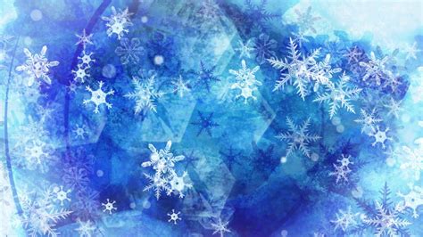 Snowflakes Falling Background Blue