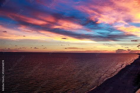 golden hour sunset on the beach Stock Photo | Adobe Stock