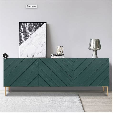 Modern 70.9" Blue Buffet Sideboard Table with Gold Legs & 3 Doors | Living room scandinavian ...