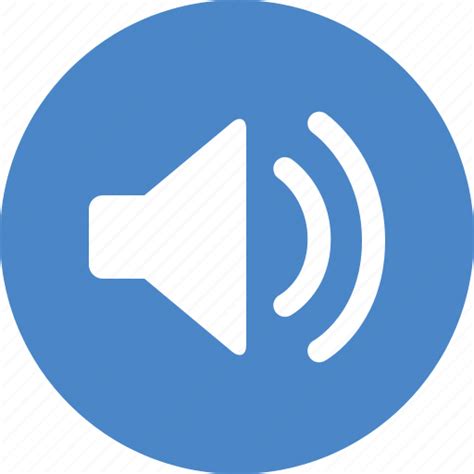 Blue, circle, music, sound, sounds, speaker, volume icon