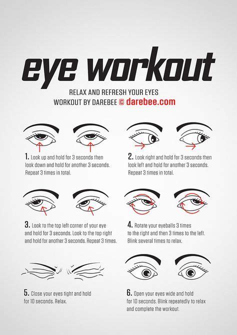 NEW: Eye Workout #darebee #workout #fitness | Eye exercises, Face yoga, How to grow taller