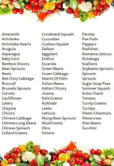 Non-starchy vegetables | Healthy, Non starchy vegetables list, Healthy recipes