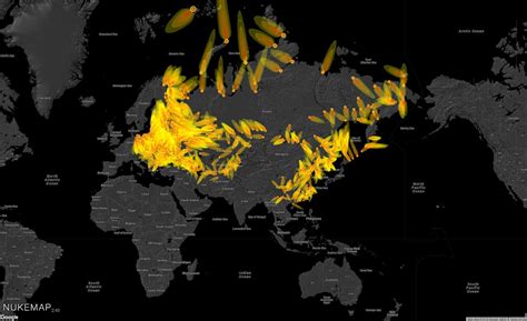 Terrifying maps reveal destruction a nuclear fallout would cause to Europe's largest cities ...