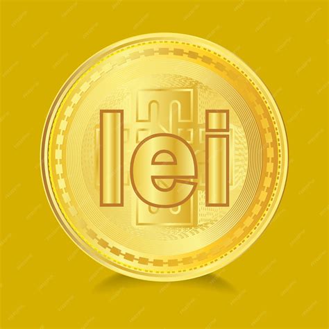 Premium Vector | Digital currency symbol of romania romanian leu