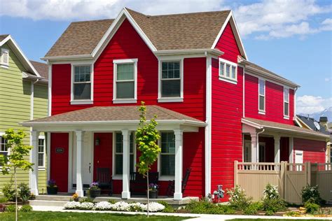 red house - Google Search | Red house exterior, House designs exterior, Best exterior house paint