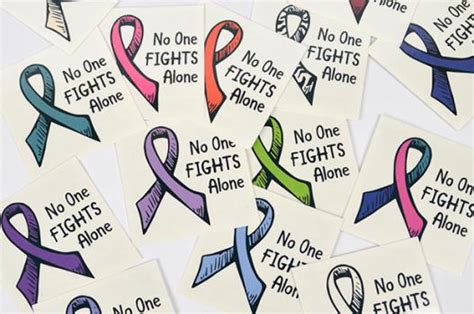 No One Fights Alone® Ribbon Temporary Tattoo - Choose Hope