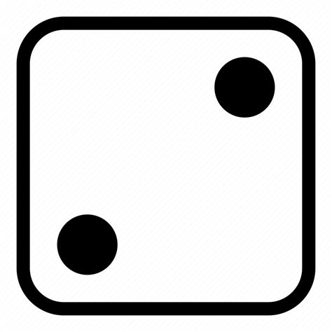 Dice, dice roll, dice roll 2, dice roll two, die, two, white dice icon ...