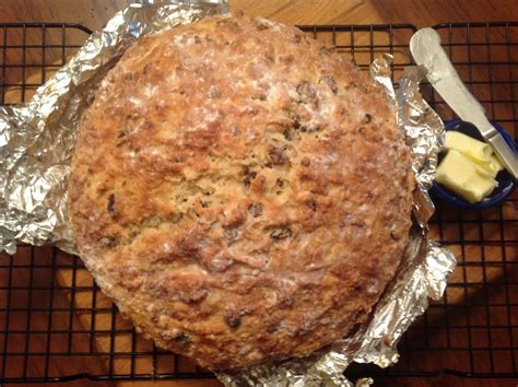 IRISH SODA BREAD with Buttermilk, Raisins and Caraway Seeds.