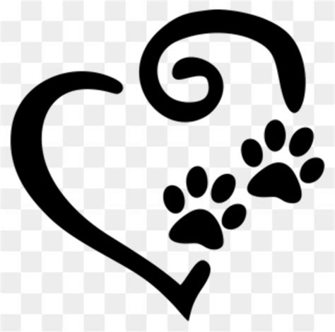 Download High Quality paw print clipart heart Transparent PNG Images ...