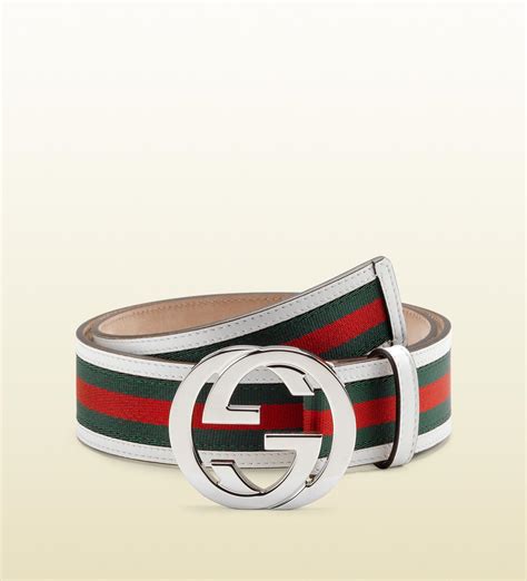 Gucci Signature Web Belt With Interlocking G Buckle in Metallic for Men - Lyst