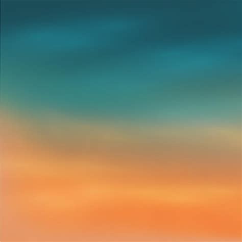 Premium Vector | Sunset gradient background Misty clouds in blue orange sky Evening dawn sun ...