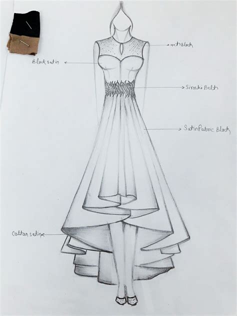 Elegant Couture Dress Sketch