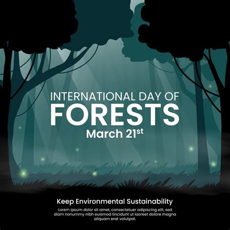 International day of forests design with a view inside the forest 6208975 Vector Art at Vecteezy